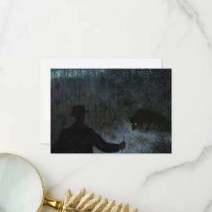 Carte De Remerciements L'enfer des cendres et le loup par Theodor Kittels