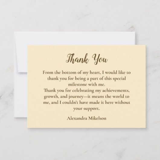 Carte De Remerciements Leopard Neutral 50 & Fabulous Birthday (Devant)