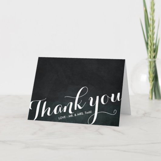 CARTE DE REMERCIEMENTS | L'ÉPOUSANT noir et blanc (Devant)