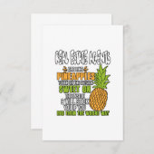 Carte De Remerciements Les Agents Immobiliers Sont Comme Des Ananas. (Devant / Derrière)