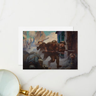 Carte De Remerciements Les Américains à Château-Thierry par N. C. Wyeth