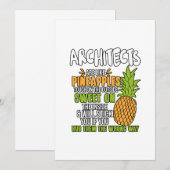 Carte De Remerciements Les Architectes Sont Comme Des Ananas. (Devant / Derrière)