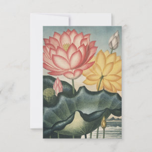 Carte De Remerciements Les Beaux-Arts Lotus