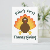 Carte De Remerciements Les bébés d'abord Thanksgiving (Debout devant)