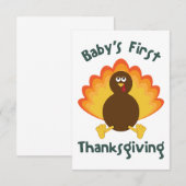 Carte De Remerciements Les bébés d'abord Thanksgiving (Devant / Derrière)