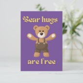 Carte De Remerciements Les câlins d'ours sont gratuits (Debout devant)