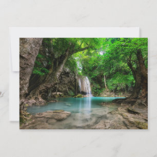 Carte De Remerciements Les cascades   Kanchanaburi, Thaïlande