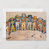 Carte De Remerciements Les chats fumeurs par Louis Wain (Devant)