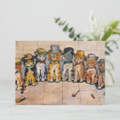 Carte De Remerciements Les chats fumeurs par Louis Wain (Debout devant)