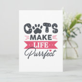 Carte De Remerciements Les chats rendent la vie parfaite (Debout devant)