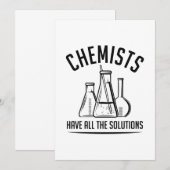 Carte De Remerciements Les Chimistes Ont Toutes Les Solutions (Devant / Derrière)