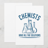 Carte De Remerciements Les Chimistes Ont Toutes Les Solutions (Devant / Derrière)