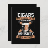 Carte De Remerciements Les Cigares Résolvent La Plupart De Mes Problèmes (Devant / Derrière)