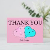 Carte De Remerciements les coeurs de m. & mrs (Debout devant)