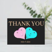 Carte De Remerciements les coeurs de m. & mrs (Debout devant)