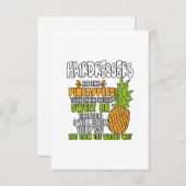 Carte De Remerciements Les Coiffeurs Sont Comme Des Ananas. (Devant / Derrière)