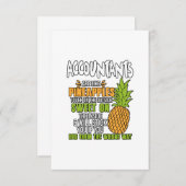 Carte De Remerciements Les Comptables Sont Comme Des Ananas. (Devant / Derrière)