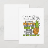 Carte De Remerciements Les conducteurs sont comme des ananas. (Devant / Derrière)