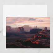 Carte De Remerciements Les déserts | Monument Valley Utah-Ariziona (Devant / Derrière)