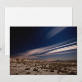 Carte De Remerciements Les déserts | Navarre Bardenas désert la nuit (Devant / Derrière)