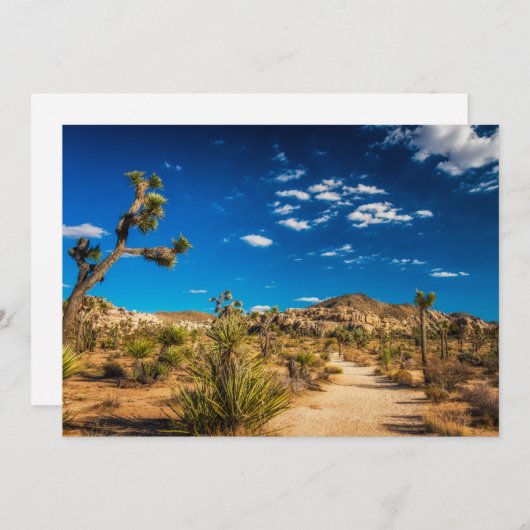Carte De Remerciements Les déserts | Parc national de Joshua Tree (Devant / Derrière)