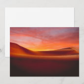 Carte De Remerciements Les déserts | Paysage du désert de Rolling (Devant / Derrière)