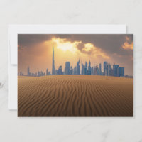 Les déserts | Vue Skyline de Dubaï depuis la dune 