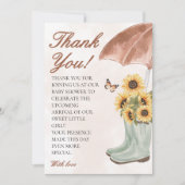 Carte De Remerciements Les douches d'avril Boho apportent beaucoup de fle (Devant)