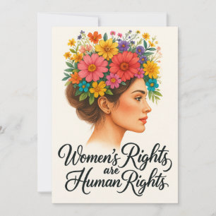 Carte De Remerciements Les droits de la femme sont des droits de l'homme 