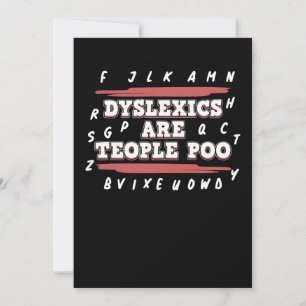 Carte De Remerciements Les dyslexiques sont des gens super Sensibilisati