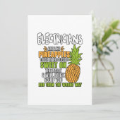 Carte De Remerciements Les Électriciens Sont Comme Des Ananas. (Debout devant)