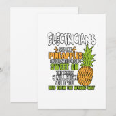 Carte De Remerciements Les Électriciens Sont Comme Des Ananas. (Devant / Derrière)
