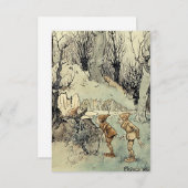 Carte De Remerciements "Les elfes dans le bois" par Arthur Rackham (Devant / Derrière)