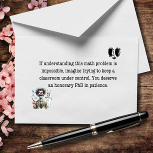 Carte De Remerciements Les Équations Sont Difficiles, L'Enseignement Est 
