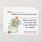 Carte De Remerciements Les façons douces féeriques complètent des notes (Devant / Derrière)