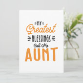 Carte De Remerciements Les Femmes Mes Plus Grandes Bénédictions M'Appelen (Debout devant)