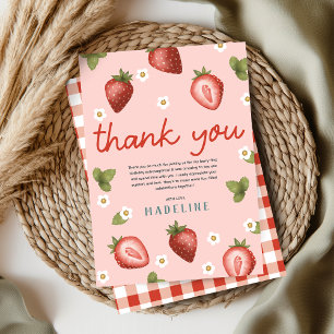 Carte De Remerciements Les filles Berry Premier enfant 1er anniversaire