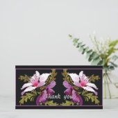 Carte De Remerciements Les fleurs de pêche vous remercient photocard (Debout devant)