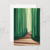 Carte De Remerciements Les forêts de bambou (Devant / Derrière)