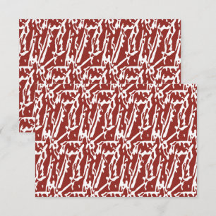 Carte De Remerciements Les formes abstraites rouge et orange se mélangent