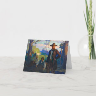 Carte De Remerciements Les frères James au Missouri par N. C. Wyeth