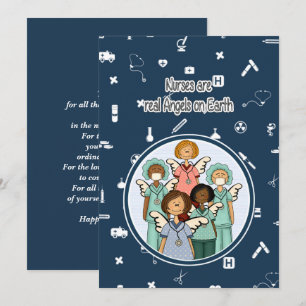Carte De Remerciements Les infirmières sont de vrais anges sur Terre. Car