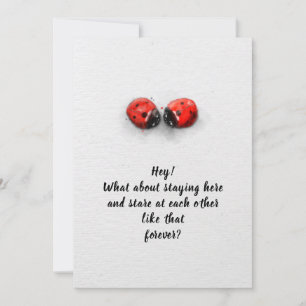 Carte De Remerciements Les insectes amoureux de la Saint Valentin