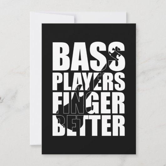 Carte De Remerciements Les joueurs de basse mieux doigts (Devant)