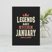 Carte De Remerciements Les légendes sont nées en Janvier - Janvier Annive (Debout devant)
