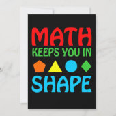 Carte De Remerciements Les mathématiques gardent dans l'espace Mathème En (Devant)