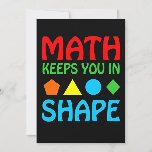 Carte De Remerciements Les mathématiques gardent dans l'espace Mathème En (Devant)