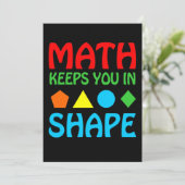 Carte De Remerciements Les mathématiques gardent dans l'espace Mathème En (Debout devant)