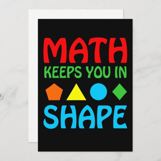 Carte De Remerciements Les mathématiques gardent dans l'espace Mathème En (Devant / Derrière)