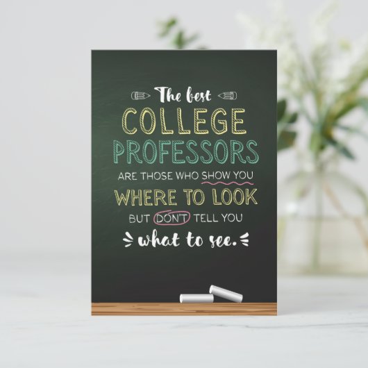 Carte De Remerciements Les meilleurs professeurs d'université (Debout devant)